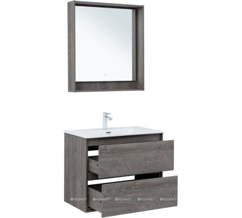 Тумба под раковину Aquanet Милан 80 см дуб рошелье подвесная 00336374