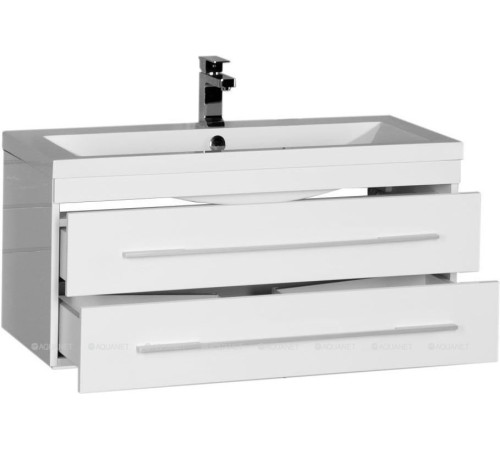 Тумба подвесная Aquanet Нота 90 белый глянец 00171492