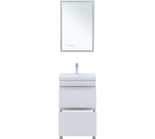 Тумба напольная Aquanet Нота new 50 2 ящика белый глянец 00344138