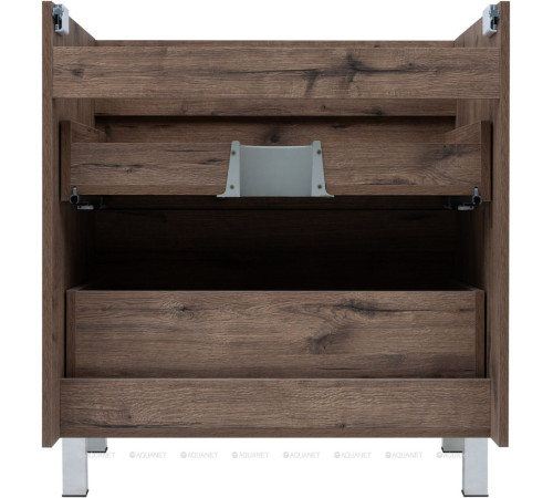 Тумба под раковину Aquanet Нота New 90 напольная 2 ящика дуб веллингтон табак 00344145