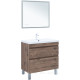 Тумба под раковину Aquanet Нота New 90 напольная 2 ящика дуб веллингтон табак 00344145