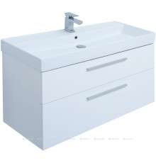 Тумба Aquanet Nova 100 (SLIM SYNERGY) 2 ящика белый глянец 00249922