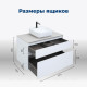 Тумба под раковину Aquanet Nova Lite 90 2 ящика белый глянец 00242268