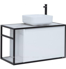 Тумба под раковину Aquanet Nova Lite LOFT 90 R белый глянец 00261651