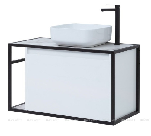 Тумба под раковину Aquanet Nova Lite LOFT 90 R белый глянец 00261651