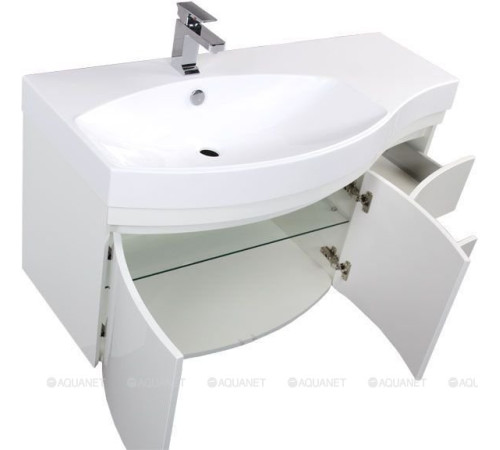Тумба под раковину Aquanet Опера 2-115 левая распашные двери белый 00169613