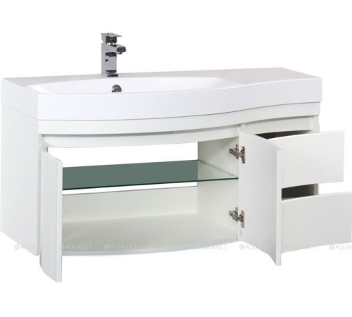 Тумба под раковину Aquanet Опера 2-115 левая распашные двери белый 00169613