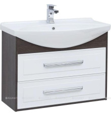 Тумба под раковину Aquanet Остин 85 белый глянец/дуб кантербери 00200908