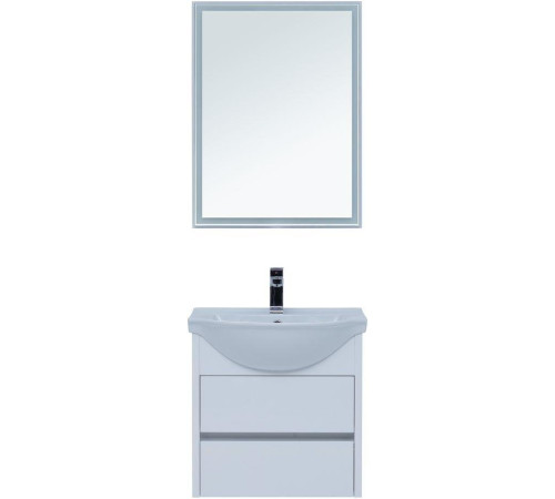 Тумба с раковиной Aquanet Сидней 60 белый глянец раковина Аква 00243667