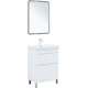 Тумба под раковину напольная Aquanet Слим 60 2 ящика белый сатин 00346042