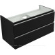 Тумба под раковину Aquanet Вега 100 2 ящика черный 00329593
