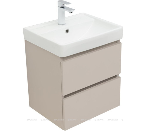 Тумба под раковину Aquanet Вега 2.0 50 2 ящика бежевый 00337940
