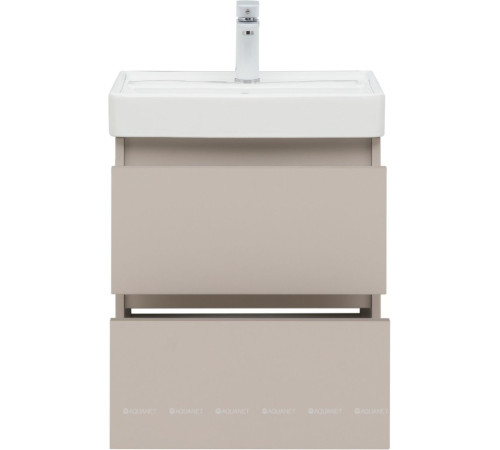 Тумба под раковину Aquanet Вега 2.0 50 2 ящика бежевый 00337940