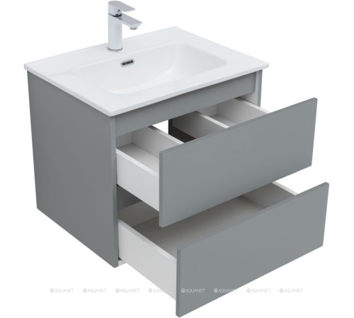 Тумба под раковину Aquanet Вега 2.0 60 2 ящика мисти грин 00337959