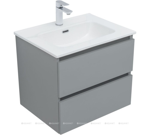 Тумба под раковину Aquanet Вега 2.0 60 2 ящика мисти грин 00337959