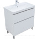 Тумба под раковину Aquanet Вега 80 напольная 2 ящика белый глянец 00344123