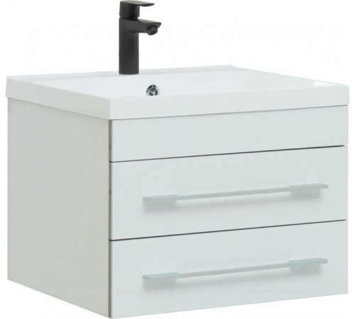 Тумба под раковину Aquanet Верона 58 New подвесная белый 00176667