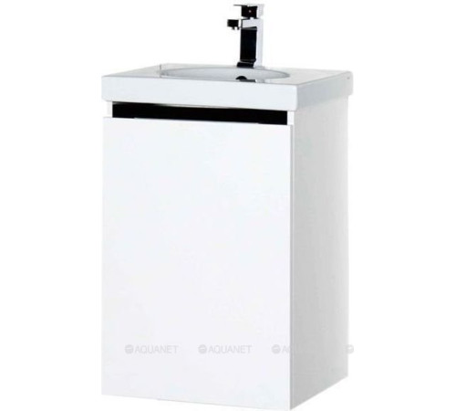Тумба под раковину De Aqua Ариетта-51 левая белый/черный 00184626