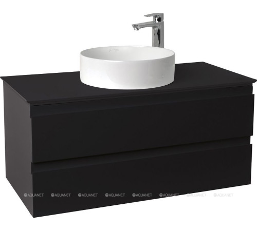 Тумба со столешницей Jacob Delafon Madeleine 100 см с подсветкой черный матовый лак EB2084-J53