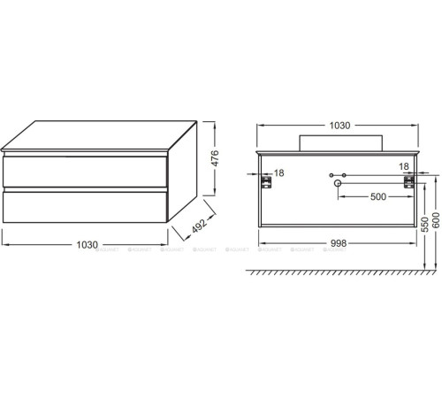 Тумба со столешницей Jacob Delafon Madeleine 100 см с подсветкой белый блестящий EB2084-J5