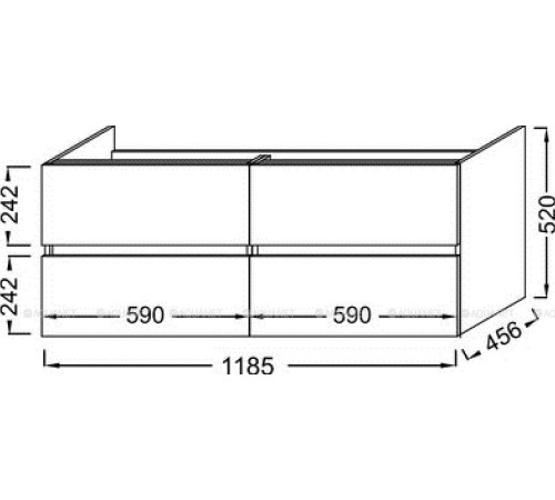 Тумба под раковину Jacob Delafon Tolbiac 120 см дуб давос натуральный EB2384-E75
