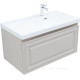 Тумба с раковиной Aquanet Агата 90 L 1 ящик бежевый 00365937