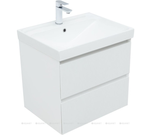 Тумба с раковиной Aquanet Альтера 60 белый матовый 00340885