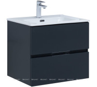 Тумба с раковиной Aquanet Алвита new 120 4 ящика антрацит 00306297
