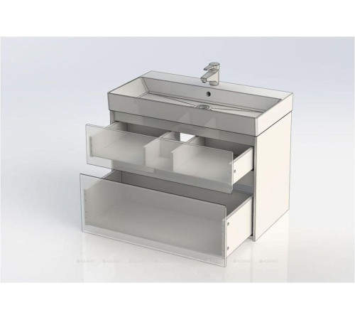 Тумба с раковиной Aquanet Бруклин 85 белый 00212598