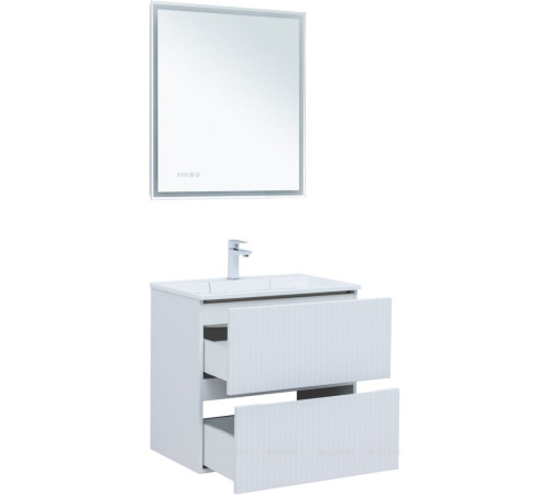 Тумба с раковиной Aquanet Джейн 70 белый матовый раковина Фортуна 00332530