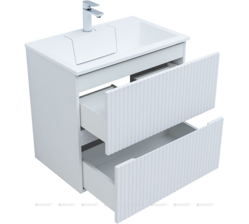 Тумба с раковиной Aquanet Джейн 70 белый матовый раковина Фортуна 00332530