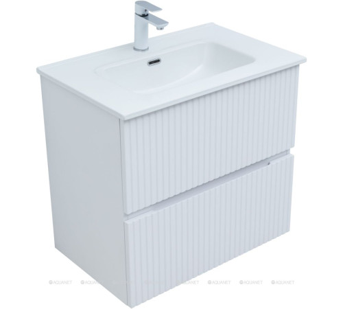 Тумба с раковиной Aquanet Джейн 70 белый матовый раковина Фортуна 00332530