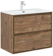 Тумба с раковиной Aquanet Милан 80 дуб рустикальный 00340164