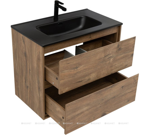 Тумба с раковиной Aquanet Милан 80 дуб рустикальный 00340164