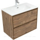 Тумба с раковиной Aquanet Милан 80 дуб рустикальный 00340164