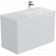 Тумба с раковиной Aquanet Nova Lite 2.0 100 R 2 ящика белый глянец 00365912