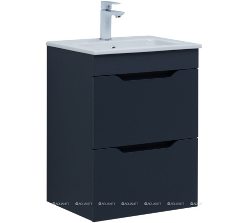 Тумба с раковиной Aquanet Практика 50 2 ящика маренго 00332511