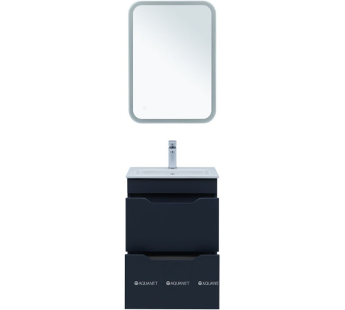 Тумба с раковиной Aquanet Практика 50 2 ящика маренго 00332511