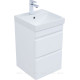 Тумба с раковиной Aquanet Слим 40 подвесная 2 ящика белый сатин 00348173