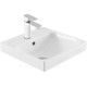 Тумба с раковиной Aquanet Слим 40 напольная 2 ящика белый сатин 00348174