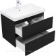 Тумба с раковиной Aquanet Вега 2.0 70 черная 2 ящика с раковиной Ирис 00344746