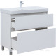 Тумба с раковиной Aquanet Вега 90 Ирис напольная 2 ящика белый глянец 00345378
