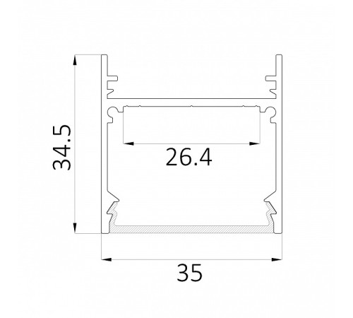 Короб накладной 6063 LINE 3535 0243004