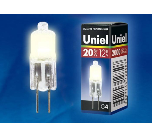 Лампа галогеновая Uniel G4 20Вт K 481