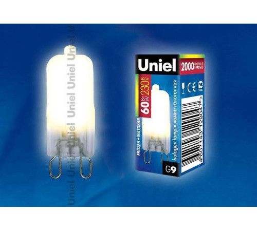 Лампа галогеновая Uniel G9 60Вт 3000K 00577