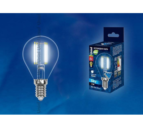 Лампа светодиодная Uniel CL PLS02WH E14 6Вт 4000K UL-00001371