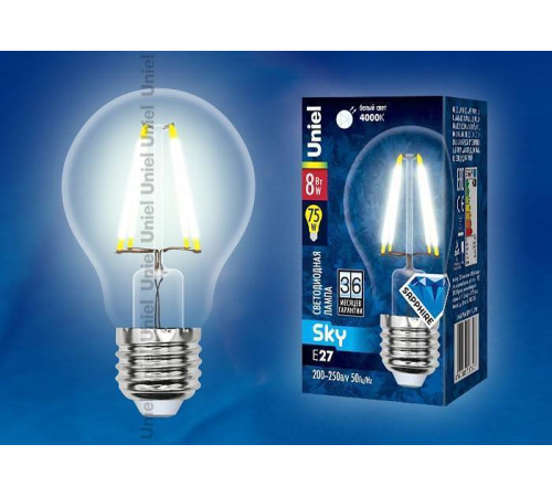 Лампа светодиодная Uniel CL PLS02WH E27 8Вт 4000K UL-00001372