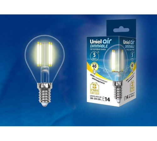 Лампа светодиодная Uniel E14 5Вт 3000K UL-00002866