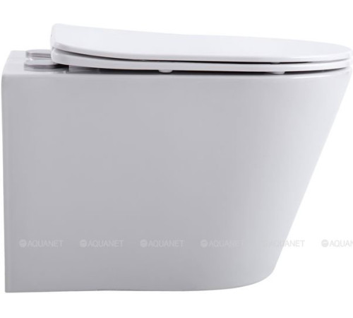 Унитаз подвесной Aquanet Atago 2.0 W Rimless с сиденьем Soft Close 00243549