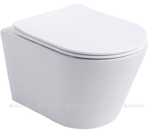 Унитаз подвесной Aquanet Atago 2.0 W Rimless с сиденьем Soft Close 00243549